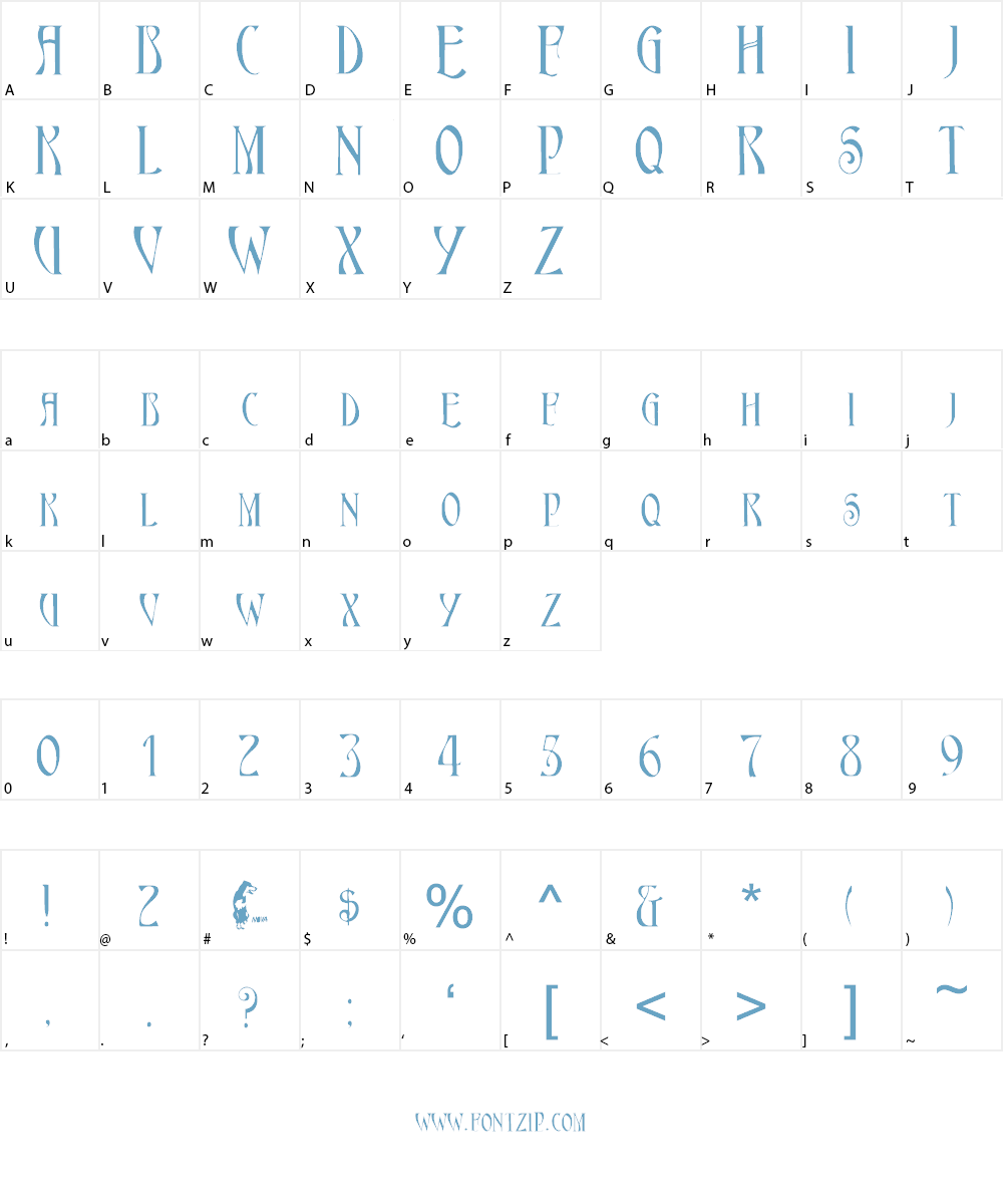 Ambrosia Cap Font Character